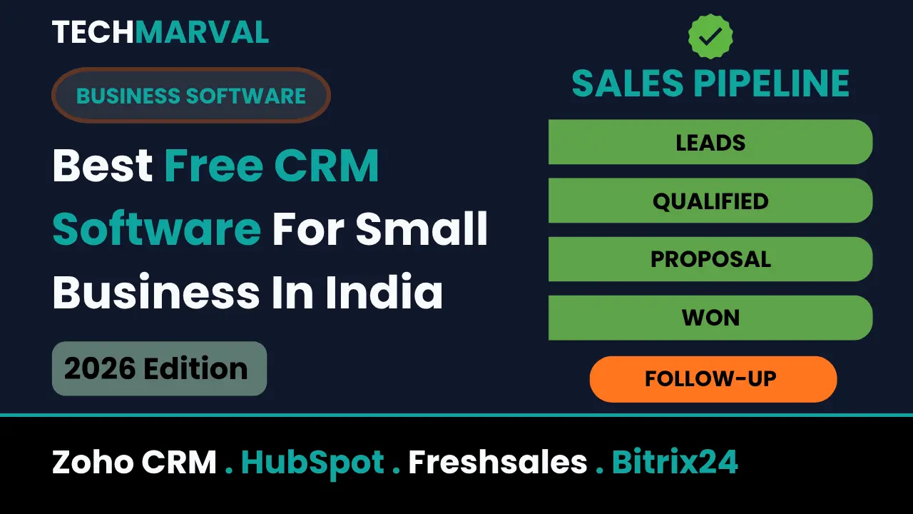 Sales pipeline illustration for best free CRM software for small business in India 2026